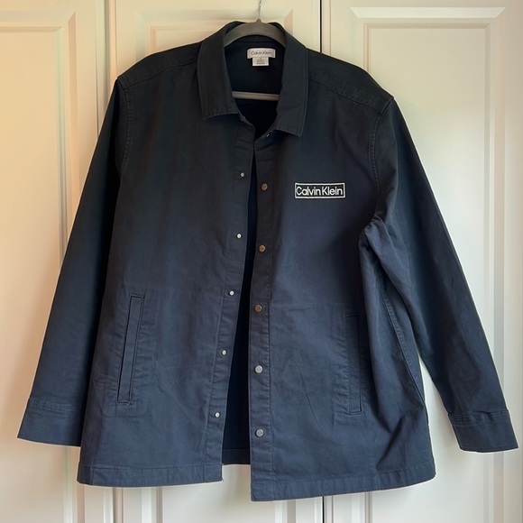 Calvin Klein Men’s Snap Front Jacket, Navy, Size M - Picture 2 of 13